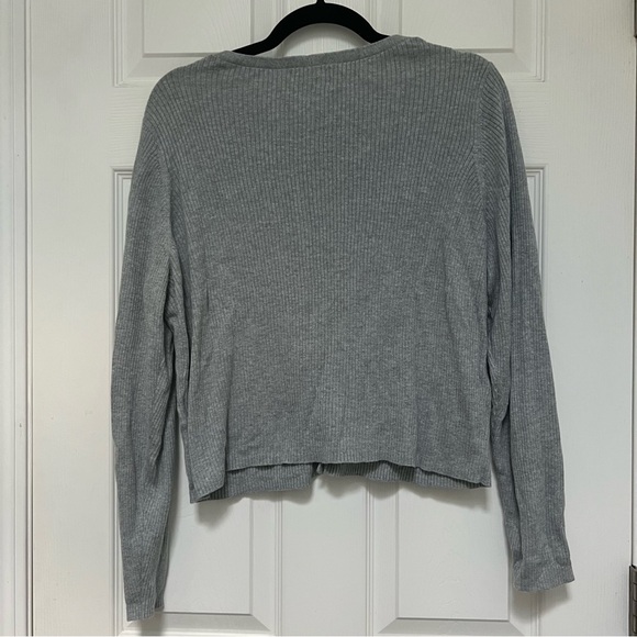 Grey Cropped Cardigan - Picture 3 of 6